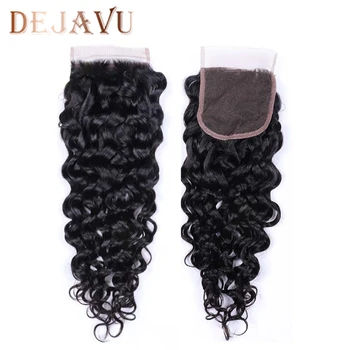 

Dejavu Deep Wave Closure Non-Remy 4x4 Middle Brown Natural Color Closure Brazilian Hair Preplucked Swiss Lace Closure Capelli