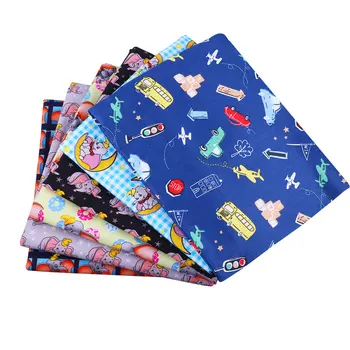 

50*140CM Cartoons pattern100 percent cotton fabric for Tissue Kids Bedding home textile Textile for Sewing Doll Dress