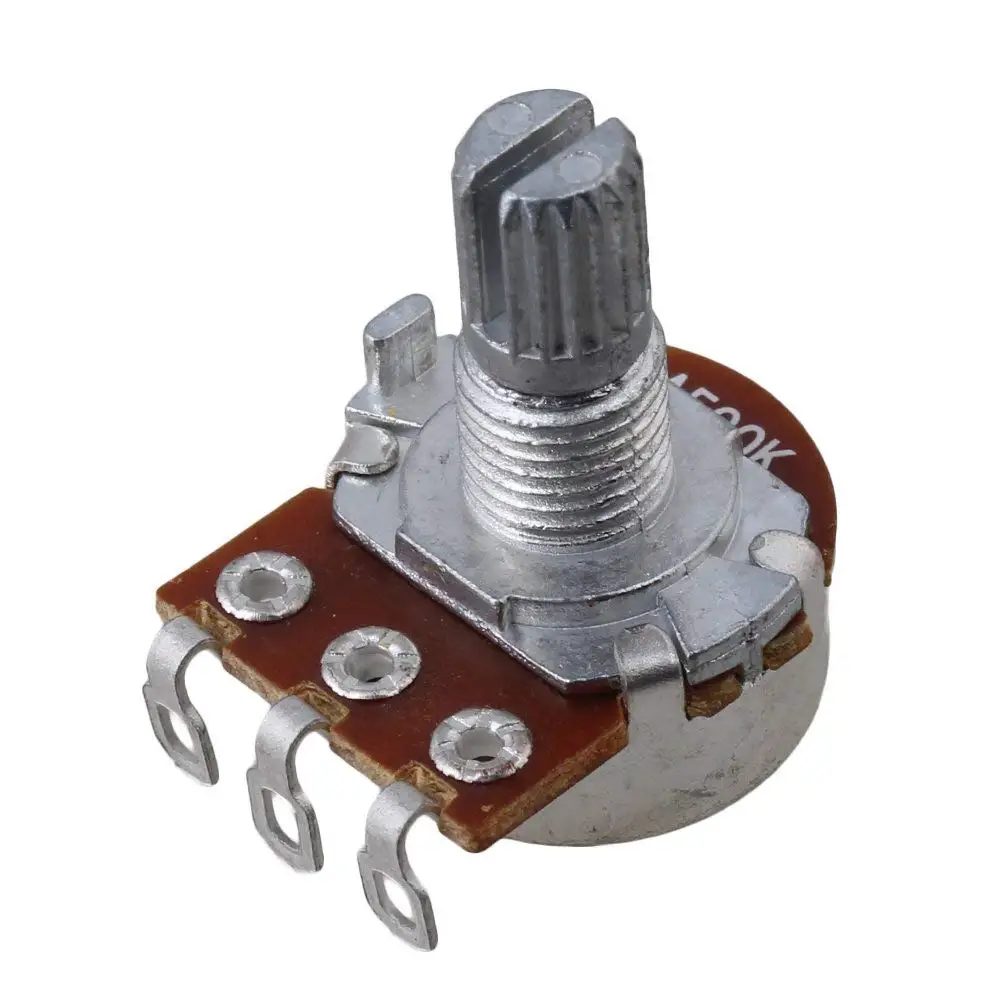 10PCS A500K 16mm Base 15mm Shaft Electric Guitar Tone Potentiometer|Детали и аксессуары для гитар| |