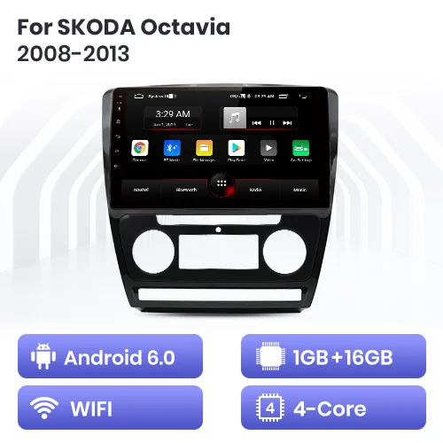 Junsun V1 2G+ 32G Android 9,0 DSP для SKODA Octavia 2 2008-2013 автомобильный Радио Мультимедиа Видео плеер навигация gps RDS 2 din dvd - Цвет: 1-16GB for wifi