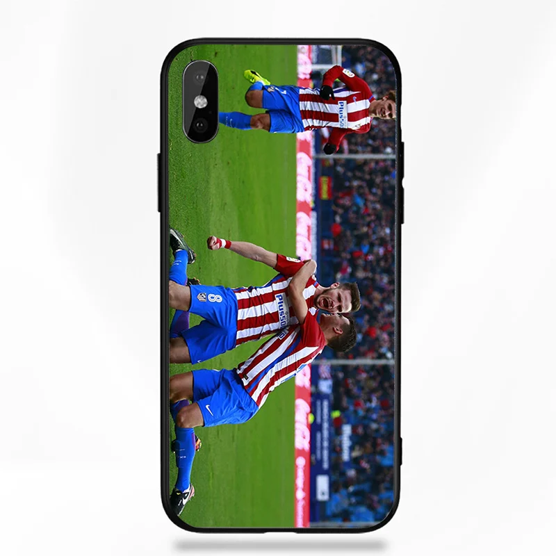Чехол для телефона Saul для iphone, чехол Atletico Madrid FC DIY, черный мягкий чехол из ТПУ для iphone 11Pro X XR XS MAX 7 8 7plus 6 6S 5S SE 5