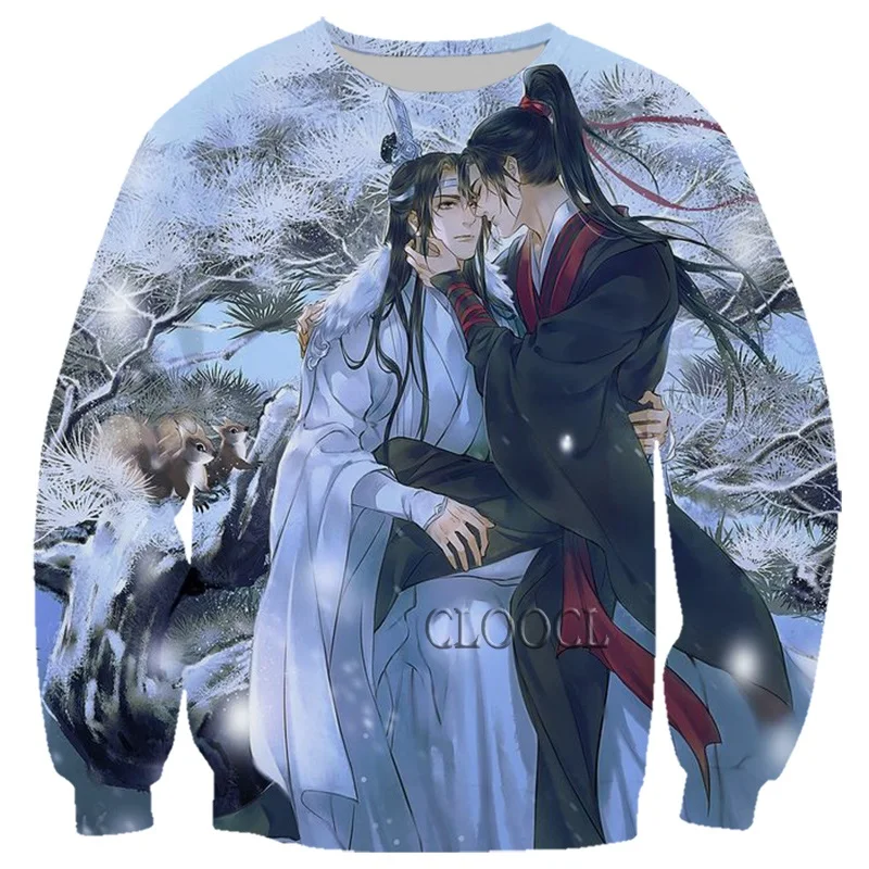 

HX Newest Popular Anime Mo Dao Zu Shi Long Sleeve 3D Printed Fashion Hot Selling Men Women Street Style Tops Drop Shipping