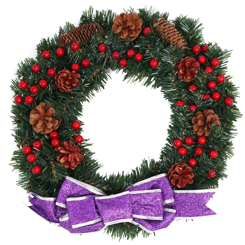 

Wall Hanging Christmas Wreath Decoration for Xmas Party Door Garland Ornament Indoor Outdoor Covered Christmas Wreath