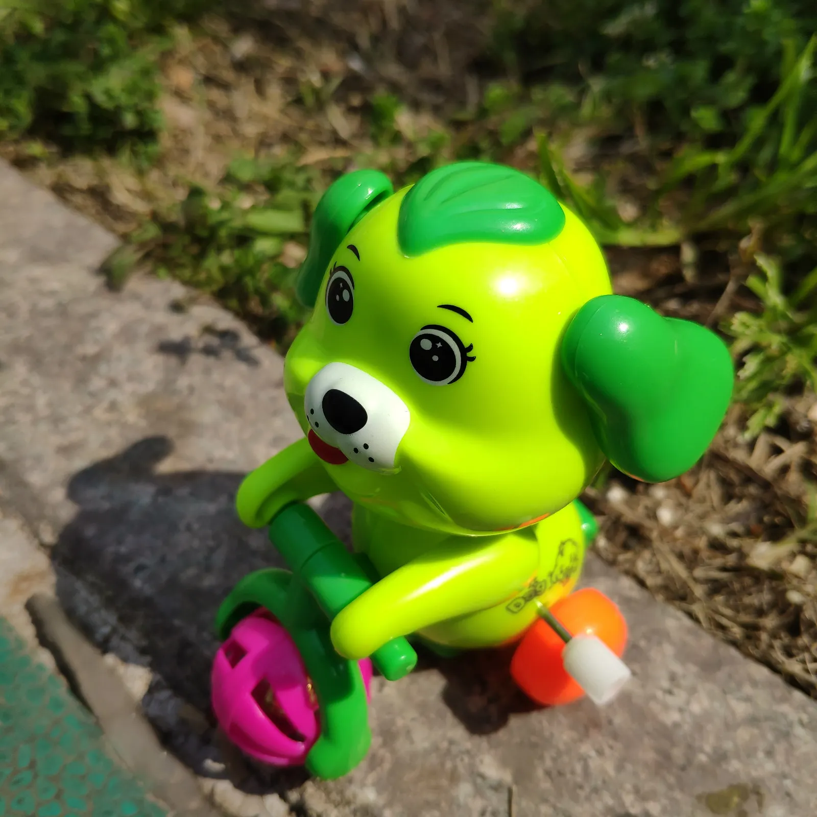 Winding Bicycle Puppy Spring Small Toy Cute Funny Stall CHILDREN'S Toy Hot Selling