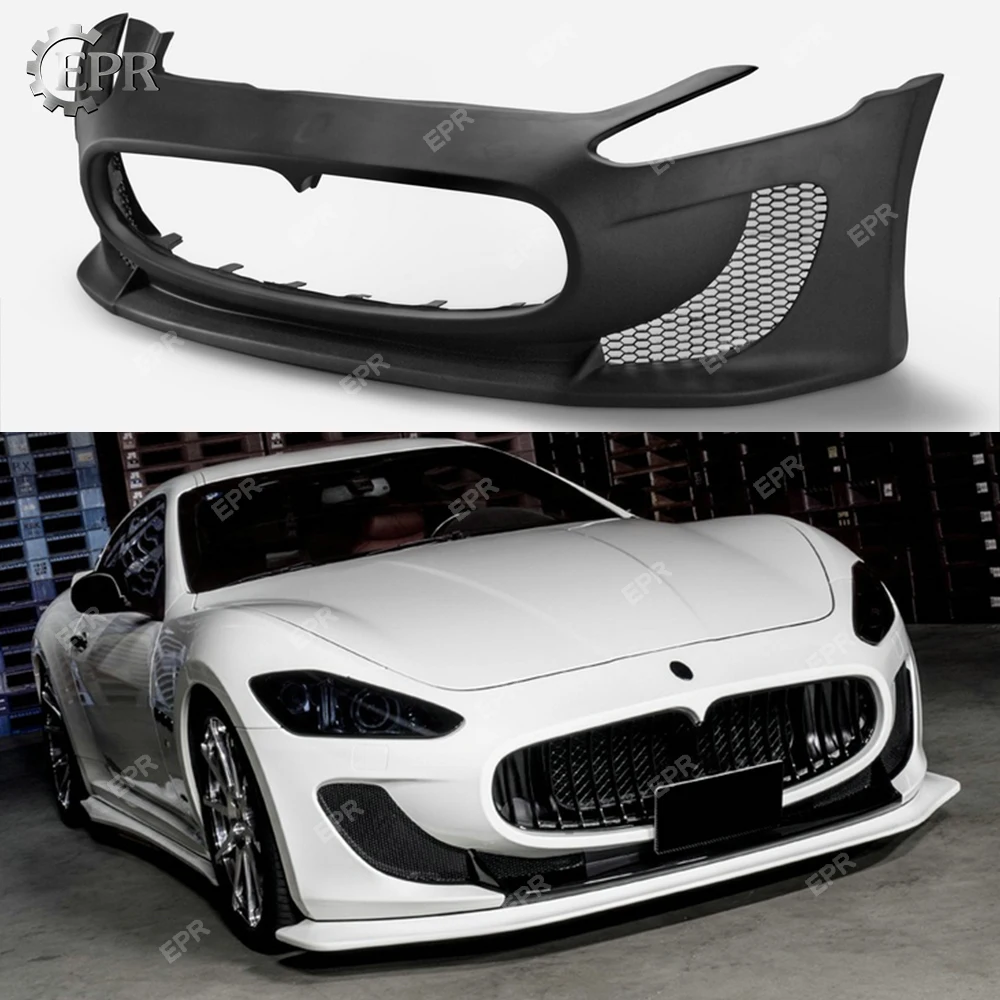 FRP отделка переднего бампера для Maserati Gran Turismo LB стиль стекло волокно переднего бампера комплект расширителей колесных арок тюнинг для Gran Turismo Racing