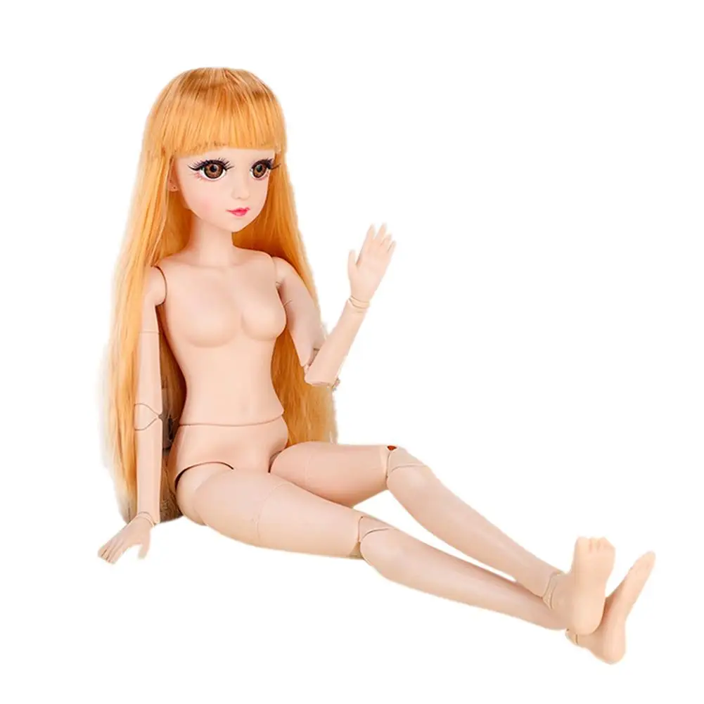 60 см листья кукла BJD кукла на шарнирах девушка одеваются игрушечный макияж кукла 3D глаза 24 раскладные игрушки голые принцесса BJD куклы игрушки - Цвет: 02