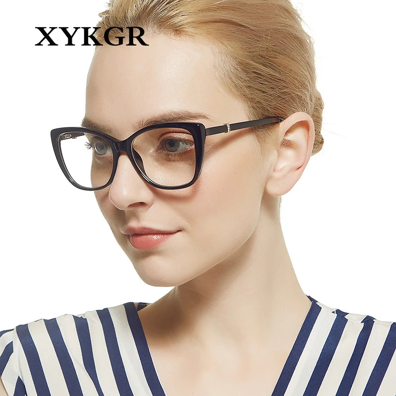 XYKGR TR90 тренд кошачий глаз очки дамы мода дикая оптическая оправа для компьютерных очков дамы близорукость очки оправа очки