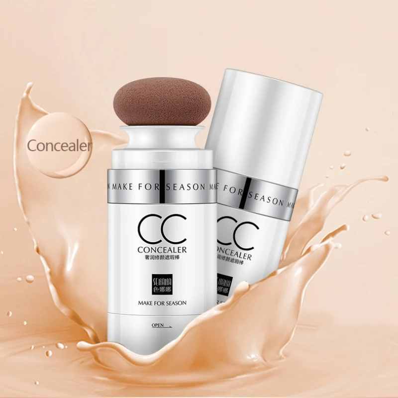 senana CC Stick Concealer Cream Long Lasting Brighten Makeup Waterproof Mushroom Head for Women makeup concealer |