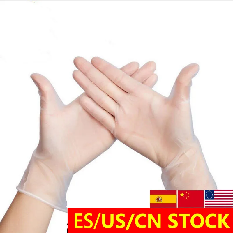 

PVC Gloves Kitchen Accessories Anti-static Plastic Food Grade Disposable for Food Cleaning Cooking Restaurant 100PCS Men Fashion