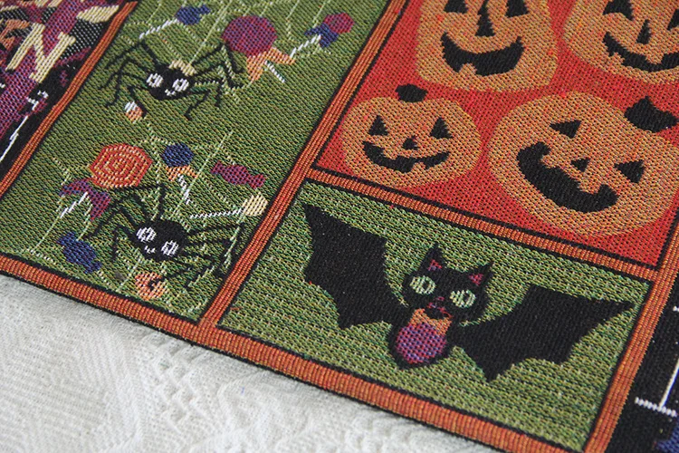 Halloween Bat Table Runner Placemat Funny Pumpkin Tablecloth Decoration Bed Runner Amazon Wholesale Lazada