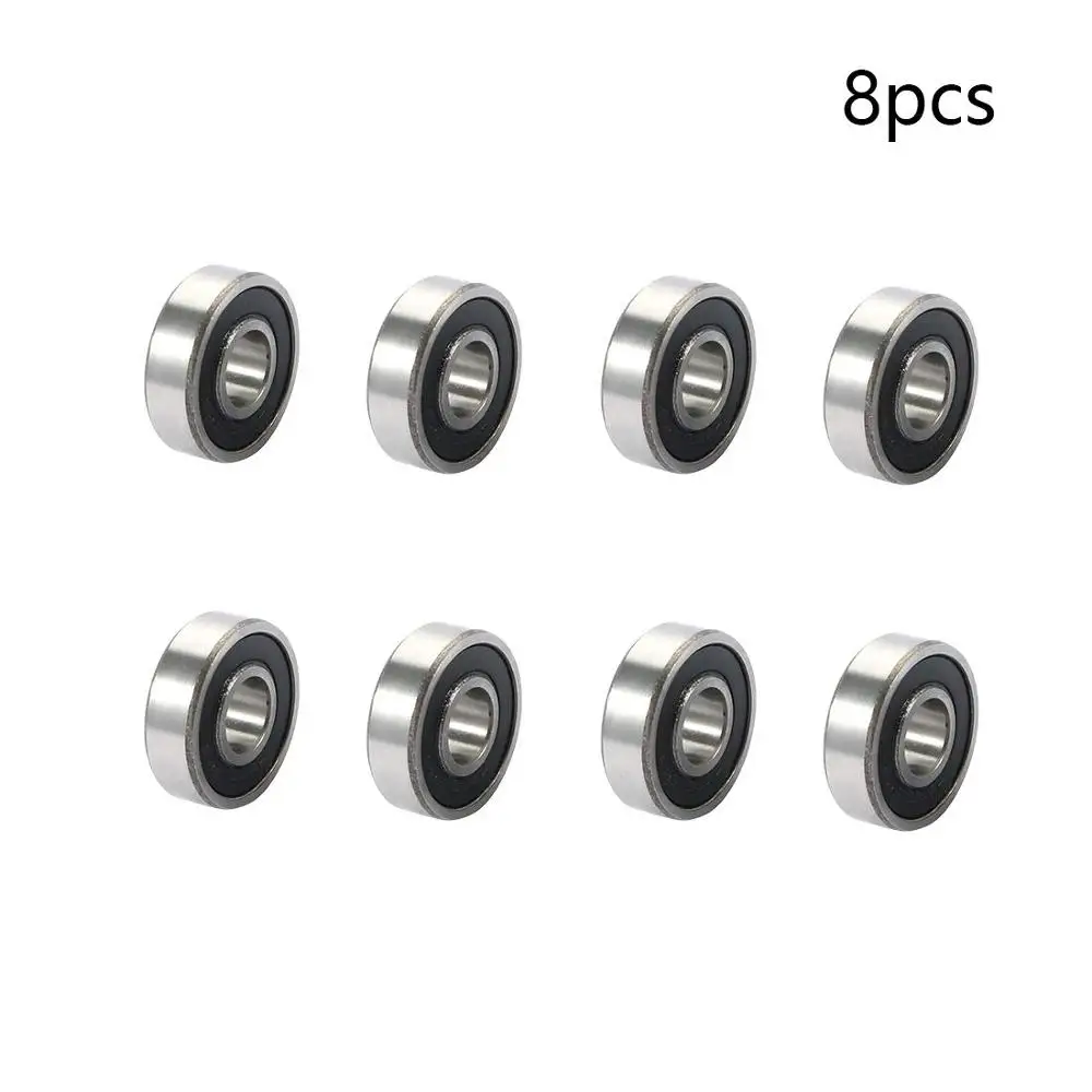 6000-2RS 8pcs 2/8/10 шт 6000ZZ 6000-2RS Глубокие шаровые подшипники 10x26x8 мм Однорядный подшипник из высокоуглеродистой стали высокого качества - Цвет: 6000-2RS 8pcs
