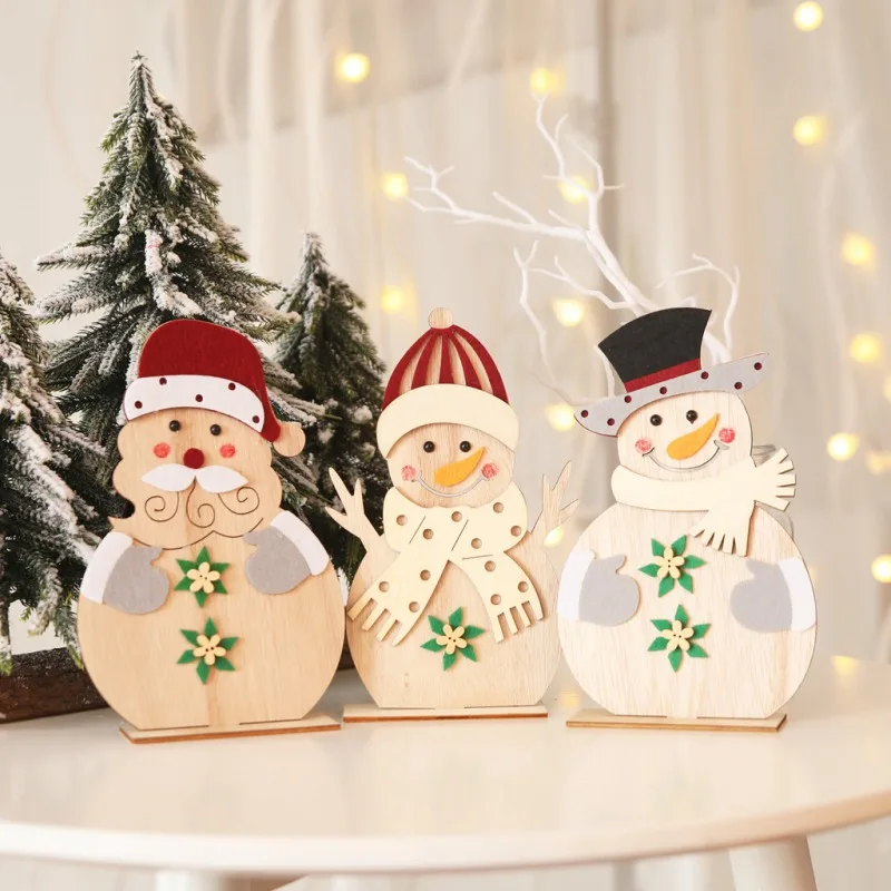 

Wooden Christmas Pendant Xmas Tree Hanging Ornaments Holiday Party Supplies Christmas Tree Decorations Decoracion Navidad Kerst