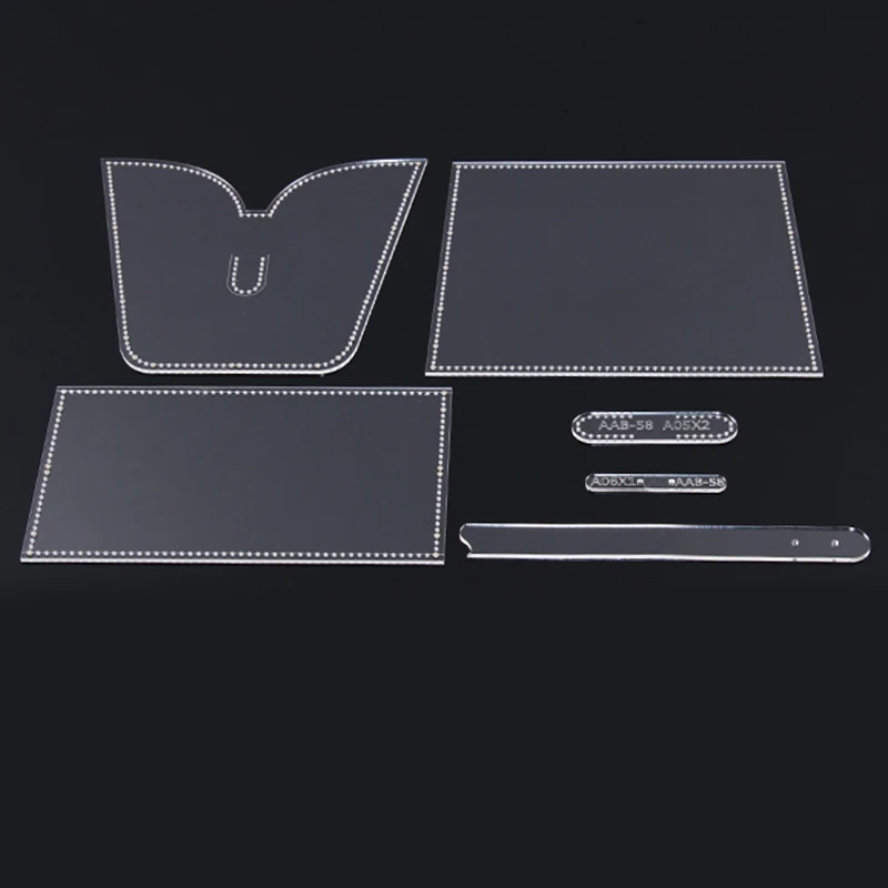 

2018 Acrylic Clear Craft Pattern Template Set Tool For Leather Shoulder Bag
