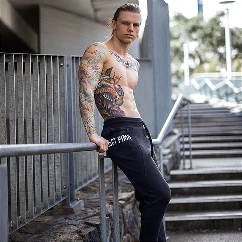 Брюки мужские тренировочные повседневные штаны для бега для тренировок, Мужская Уличная одежда в стиле хип-хоп
