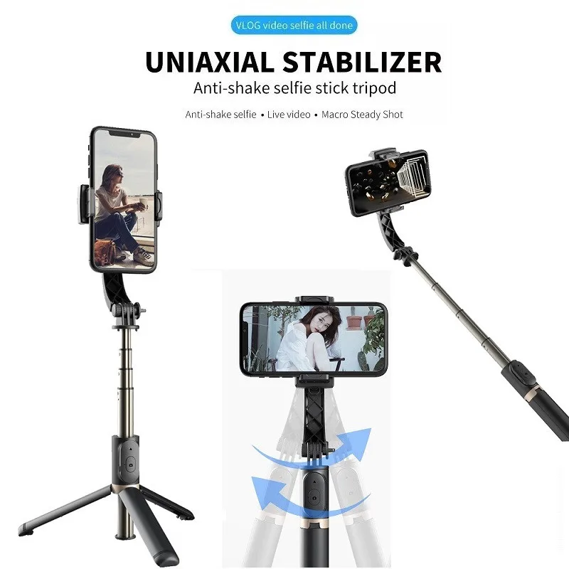 COOL DIER-estabilizador de cardán de mano para teléfono inteligente, con trípode/palo selfie para grabación de vídeo, Vlog en directo