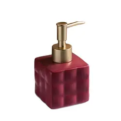 New Liquid Soap Dispenser Ceramic Bathroom Emulsion Bottle Hand Press Type Gold ABS Pump Head Girl Friend Gift Red/White 220ML