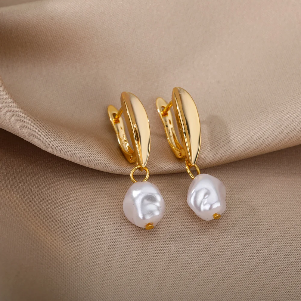 Orecchini A Clip Non Forati Con Perla – Argento Sterling 925, Comodi E Indolori, 17x8 Mm, Per Donne Senza Piercing