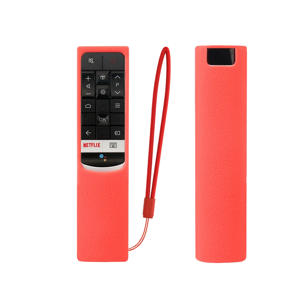 Red Силиконовый защитный чехол SIKAI для TCL RC602S голосовой поиск пульт дистанционного управления Пылезащитный держатель для пульта дистанционного управления - Цвет: Red