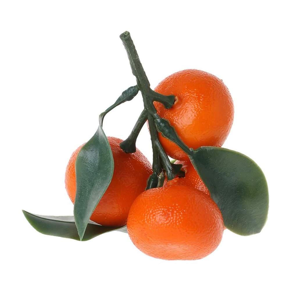 

3/4/5head Fake Display Food Decor Realistic Lifelike Artificial Tangerine Fruit Oranges Home Party halloween christmas Decor