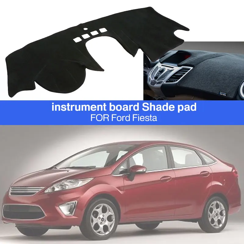 Крышка приборной панели автомобиля коврик для Ford Fiesta серии нескользящий солнцезащитный коврик анти-УФ