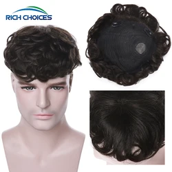 Men Toupee Mechanism Hair Replacement Wig Rich Choices 150% Density Hairpiece 16×19cm Prosthesis Wig For Male Hair Extensions