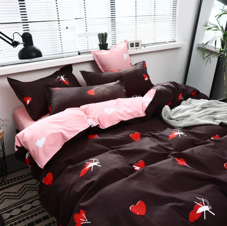 

Double Cover/Beddingsets Gift For Home Polyester Simple Geometric Pattern Bedclothes Bedding Duvet Cover Set Quilt