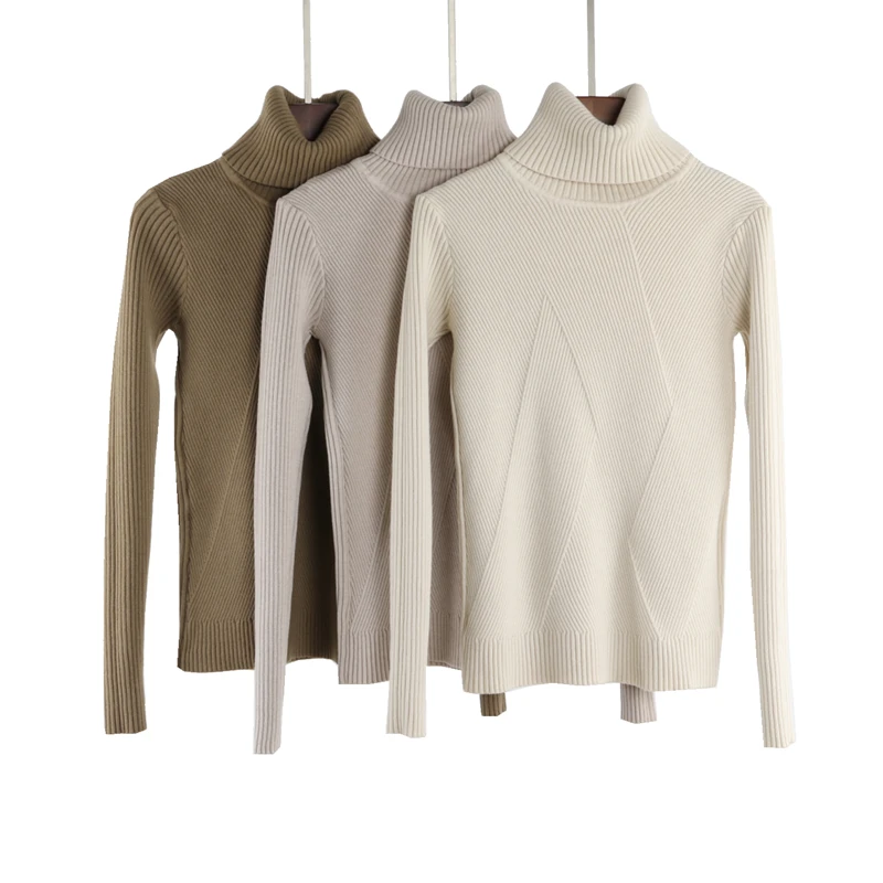 

DeRuiLaDy Women Knitted Thick Turtleneck Sweater Pullover Fall Winter Long Sleeve Casual Warm Basic Sweaters Womens Jumpers Top