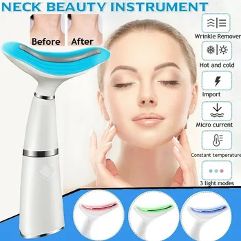 

Remove Double Chin Neck Device Led Photon Heating Therapy Anti-wrinkle Vibration Skin Lifting Tightening Massager Neck Care Tool