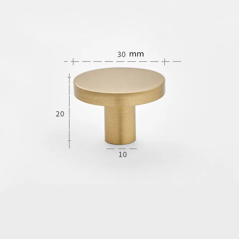 Латунные в европейском стиле Твердые одно отверстие ручка мебель ручка для шкафа гриб дверные ручки мебельное оборудование - Цвет: Single hole