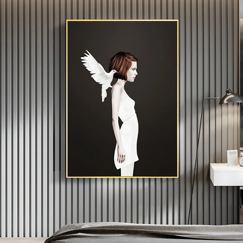 

Girl Figures Wall Art Posters Home Decor Modern Aesthetic Nordic Minimalist Canvas Interior Paintings Pictures Prints Room Decor