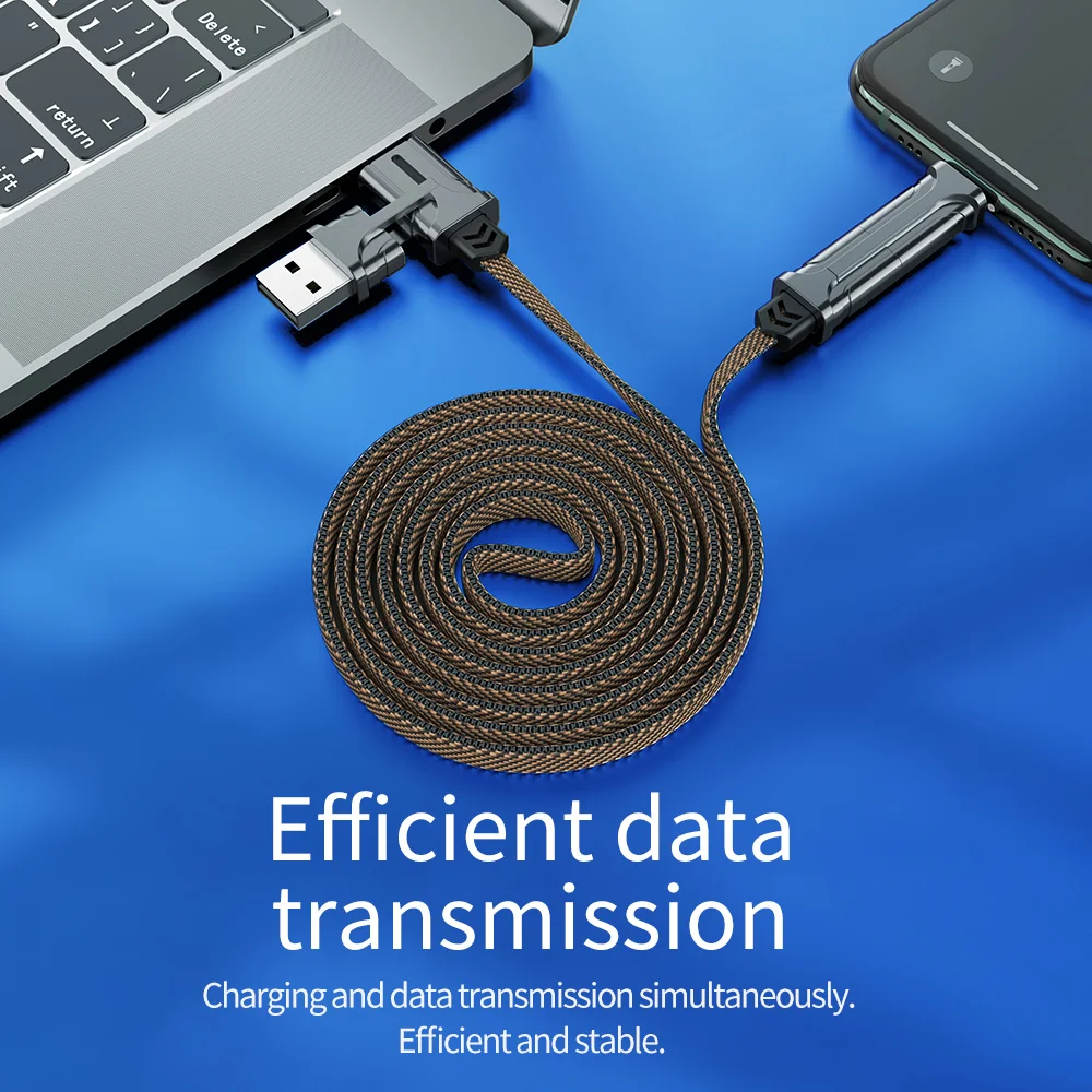 Кабель USB Type C HOCO 4 в 1 металлический кабель для быстрой зарядки PD 60 Вт провод Samsung