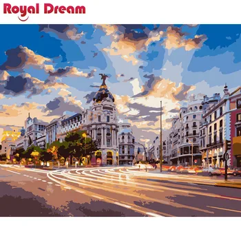 

Grand avenue DIY Painting By Numbers Canvas Painitng Home Wall Art Picture Coloring By Numbers For Home Decor