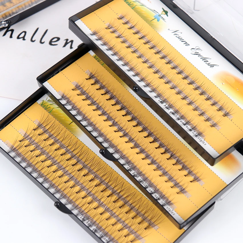 60 шт. модный профессиональный макияж Индивидуальные ресницы для глаз девушек