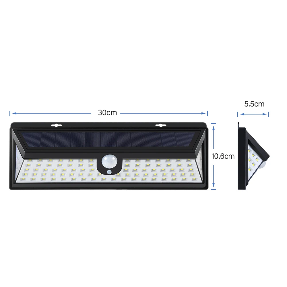 30/42/92 светодиодный солнечный свет сада движения Сенсор ночного безопасности Солнечный настенный светильник с дистанционным управлением Управление Водонепроницаемый открытый двор
