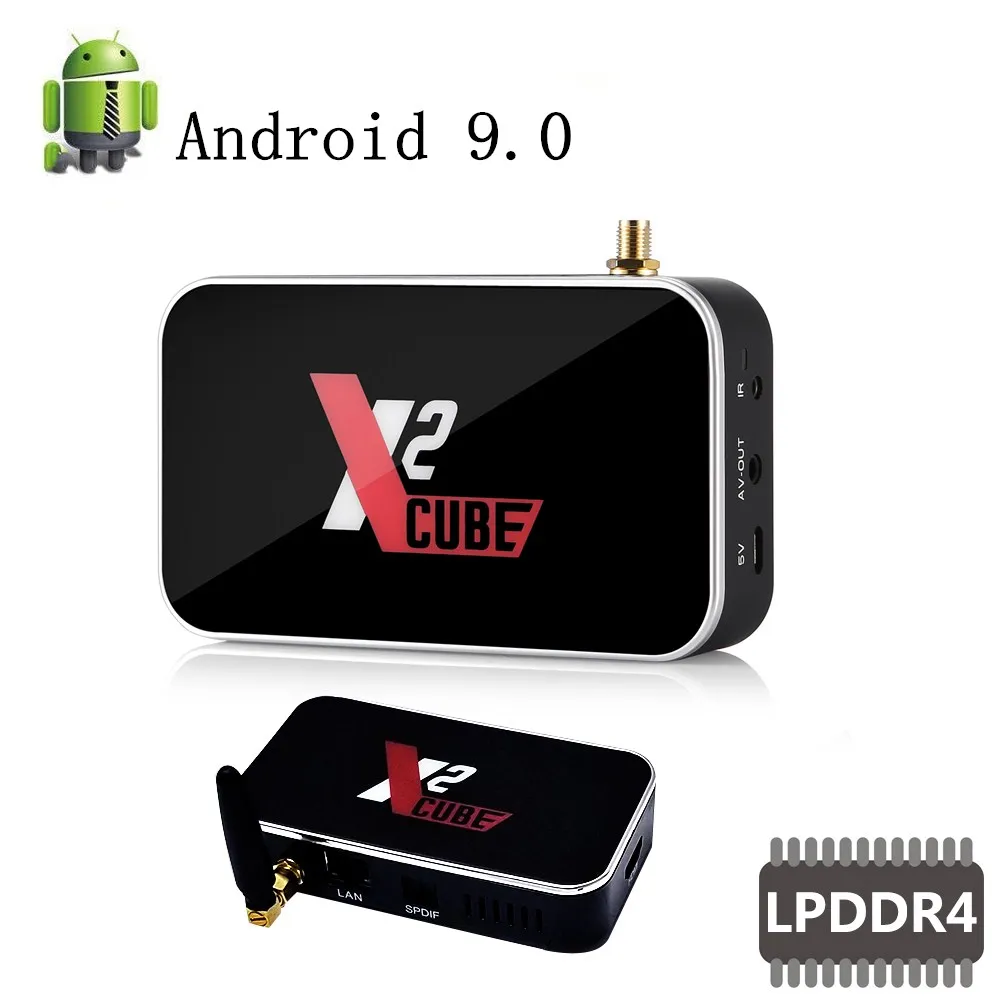 X2Cube Android 9,0 tv box S905X2 четырехъядерный 2 Гб DDR4 16 Гб телеприставка 2,4G& 5,8G двойной Wifi 1000M Bluetooth 4K HD X2 медиаплеер