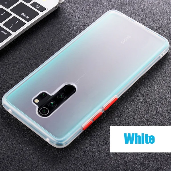 White Роскошный цветной Матовый Жесткий чехол из поликарбоната для Xiao mi Red mi K20 Note 8 7 6 Pro 7 8 7A 8A для mi 9 9T Pro CC9 CC9E A3 lite чехол для телефона s - Color: White