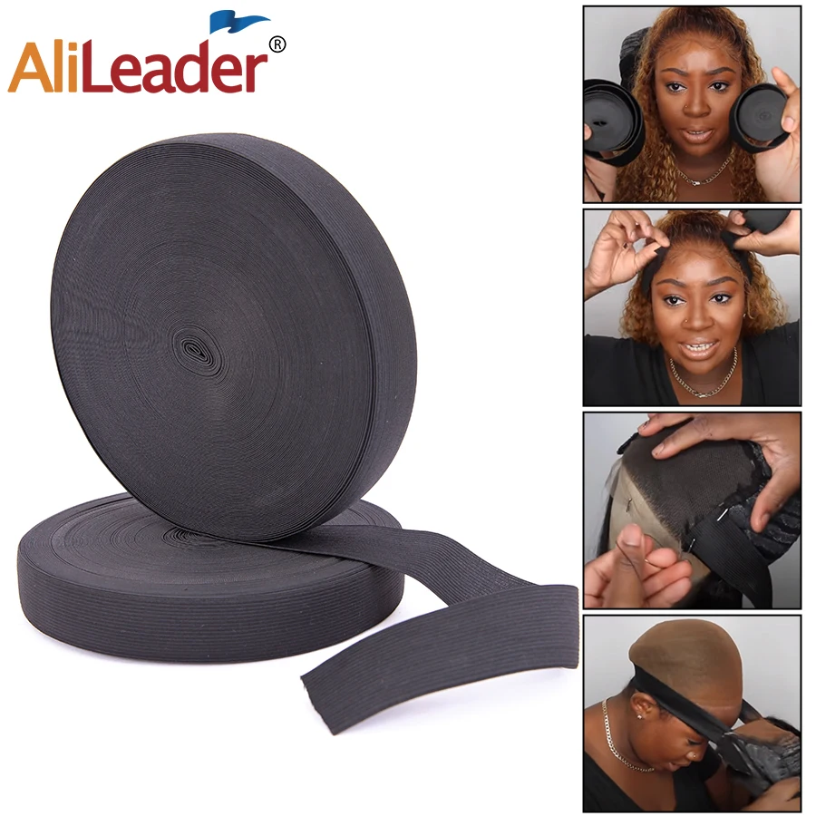 Alileader Elastic Band For Wigs High-Elastic Sewing Ribbon Lace Front Hair Nets Adjustable Wide Bands |