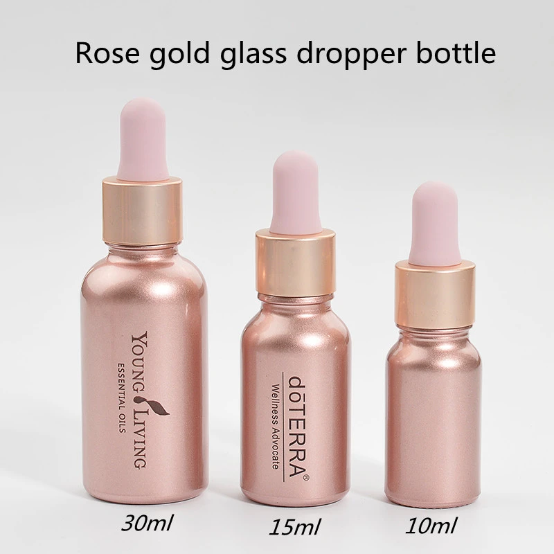 10/15/30/50ml Rose Gold Attar Oil Bottle Thickened Glass Bottle