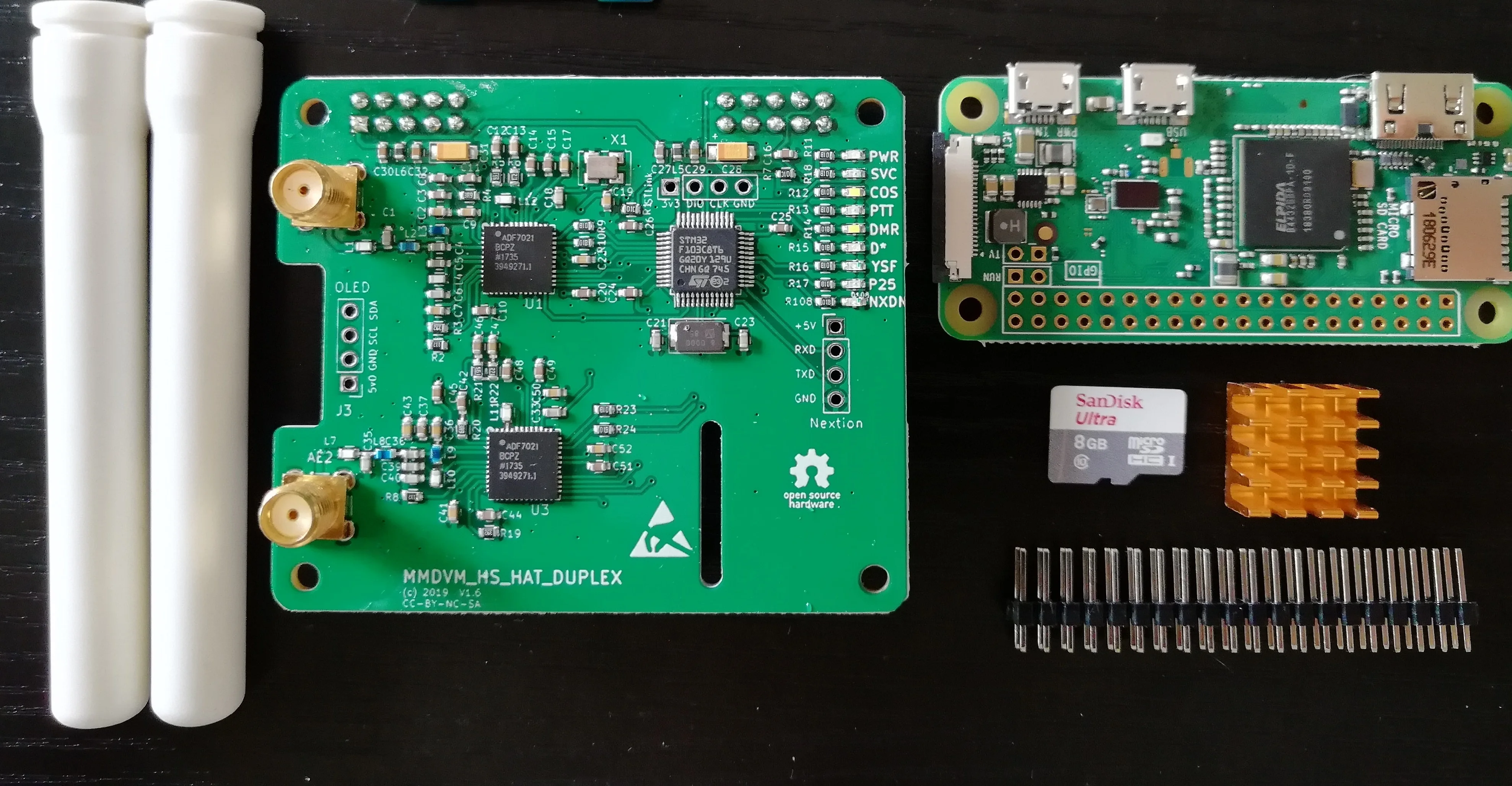 

Duplex hotspot board with ANTs MMDVM Wireless Mini Relay P25 DMR YSF+Rpi ZW