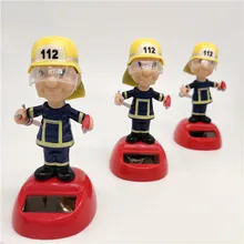 Солнечное украшение пожарные Бобби голова Кукла мультфильм подарок Дети пересечение границы интерьера отделка Креативный интерьер отделка автомобиля Suppl