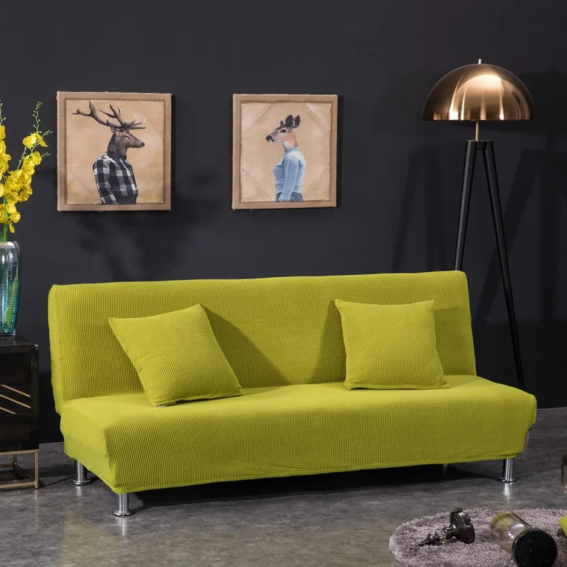 Жаккардовый диван-кровать с тканевой обивкой, откидной Чехол для дивана, чехлы для сидений, растягивающиеся Чехлы, Диванный чехол, эластичная скамейка, чехлы для дома - Цвет: Lightgreen