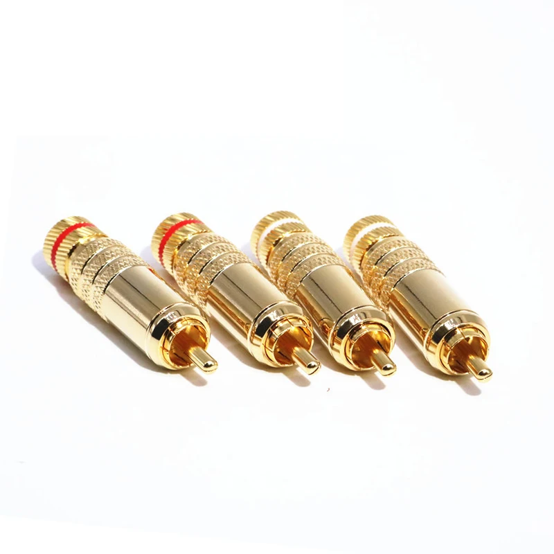 HI End позолоченный RCA разъем для пайки Diy Аудио кабель Интерконнектор коаксиальные