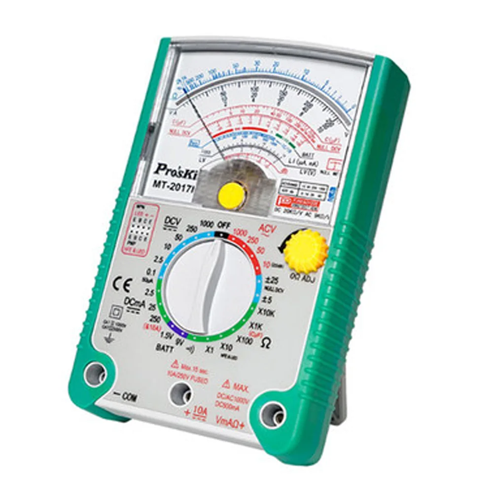 Pro'skit AC/DC Analog Graph Pointer Multimeter Ammeter Measured Capacitance Resistance Current Voltage Protection Function Meter tube micrometer Measurement & Analysis Tools