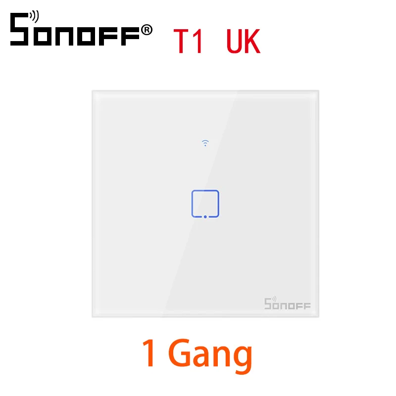 T1 UK 1C SONOFF T1 TX Smart Панель Wi-Fi Умные выключатели с 1/2/3 банды умный сенсорный переключатель для Google Home Alexa умный дом штепсельная вилка стандартов ЕС и Великобритании и США - Комплект: T1 UK 1C