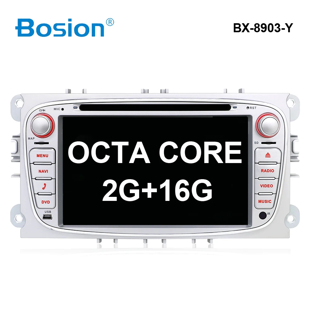 Bosion 2 din Android 9 Восьмиядерный автомобильный dvd-плеер gps Navi USB RDS SD для Ford Mondeo Focus Galaxy Аудио Радио Стерео головное устройство - Цвет: 8903Y 16G