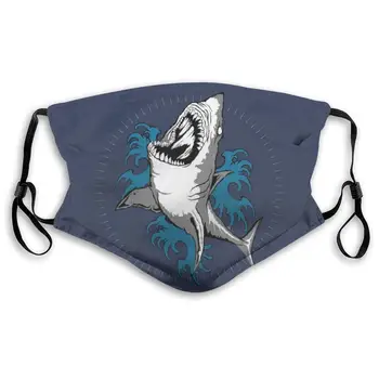 

Candian6pac9 Shark Tattoo Art Adult PM2.5 Activated Carbon Filter Face Mask Filters Breathing Insert Protective Mouth Mask Filt