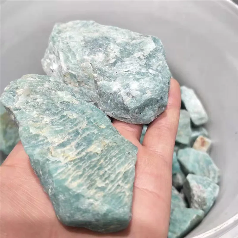 100g Raw Natural Green Color Rough Amazonite Stone Quartz Crystal Tumbled Gemstone For Decorative Healing Aliexpress Home Garden