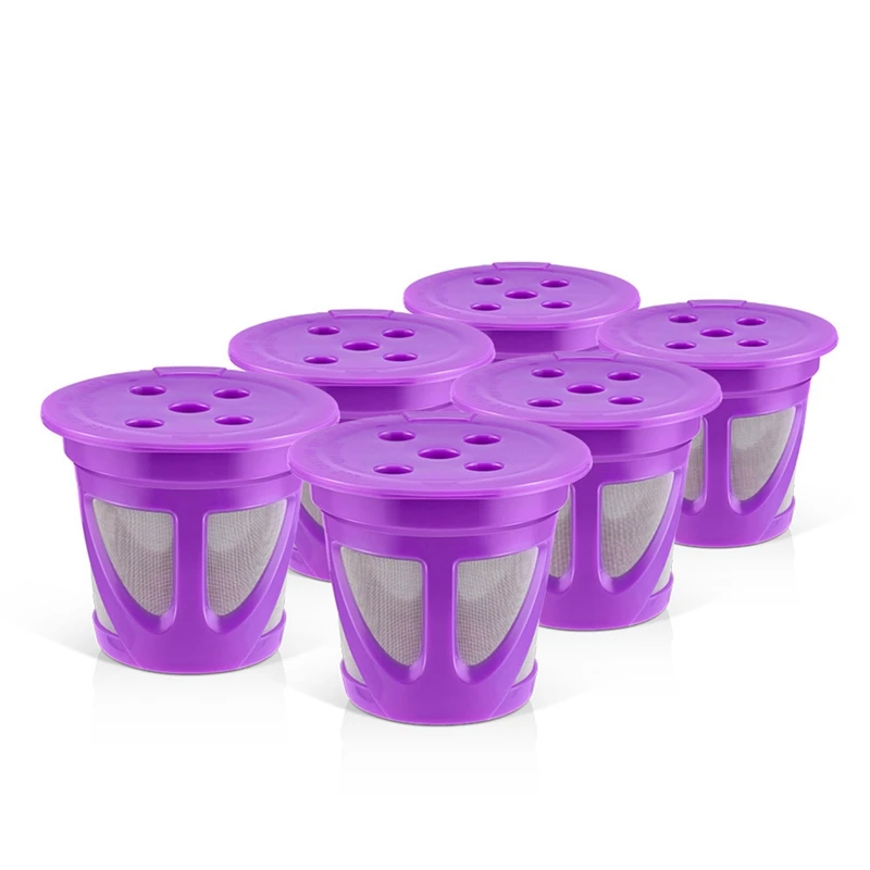 6PCS Reusable Coffee Capsule K Cup 