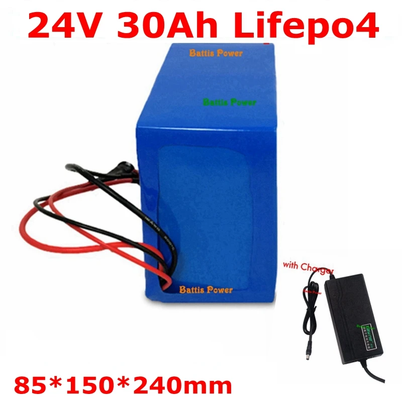 Lifepo4 24 В 30Ah литиевая батарея с bms 8s для 1000 Вт Электрический велосипед дорожный скутер мотоцикл E велосипед+ 29,2 в 5A зарядное устройство