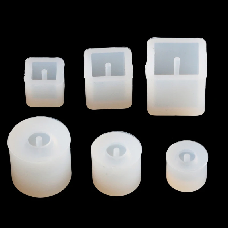 2PCS Silicone Mold for jewelry square ball beads with hole Resin Silicone Mould handmade tool Craft epoxy resin molds